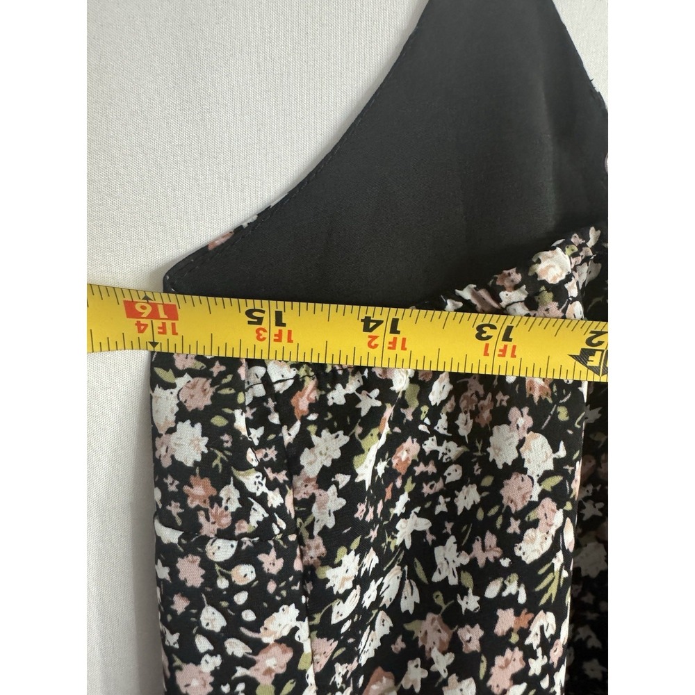 Pink Lily Floral Button Front Mini Dress Size Small UEC Print Spaghetti‎ Strap - Picture 7 of 9